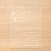 Minimale boho, minimalistisch, modern Vrijgezellen Acryl Uitnodigingen (Voorkant)