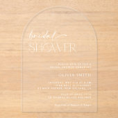 Minimale boho, minimalistisch, modern Vrijgezellen Acryl Uitnodigingen (Voorkant)