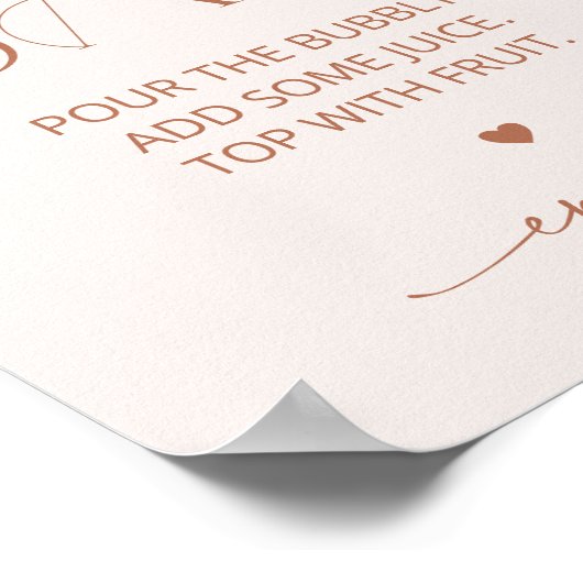 Minimale Boho, Modern, Terracotta, Mimosa Bar Poster (Hoek)