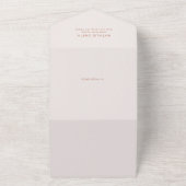 Minimale Boho, Modern, Terracotta, Vrijgezellenfee All In One Uitnodiging (Buitenkant)