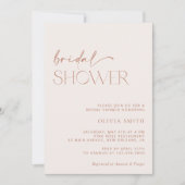 Minimale Boho, Modern, Terracotta, Vrijgezellenfee Kaart (Voorkant)