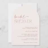 Minimale Boho, Modern, Terracotta, Vrijgezellenfee Kaart (Voorkant)