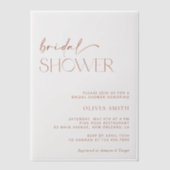 Minimale Boho, Modern, Terracotta, Vrijgezellenfee Vellum Uitnodigingen (Voorkant)