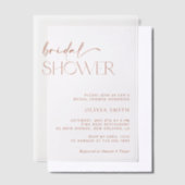 Minimale Boho, Modern, Terracotta, Vrijgezellenfee Vellum Uitnodigingen (Offset)