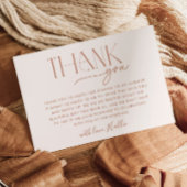 Minimale Boho Neutrale Bruidsborrel Dankkaart Bedankkaart