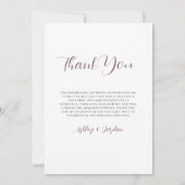 Minimale Boho Neutrale Bruidsdouche Dankkaart Bedankkaart (Achterkant)
