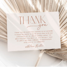 Minimale Boho Neutrale Bruidsfeest Dankkaart