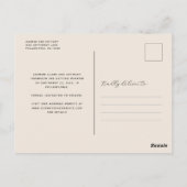 Minimale Boho Photo Arch Beige Green Bewaar de dat Briefkaart (Achterkant)