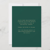 Minimale Boho Photo Arch Emerald Green Gold Script Save The Date (Achterkant)