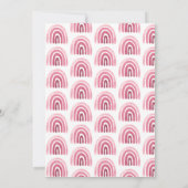 Minimale Boho Pink Rainbow First Birthday Kaart (Achterkant)