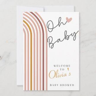 Minimale boho Rainbow-Baby shower Kaart