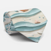 Minimale Boho Strand Patroon Stropdas (Opgerold)