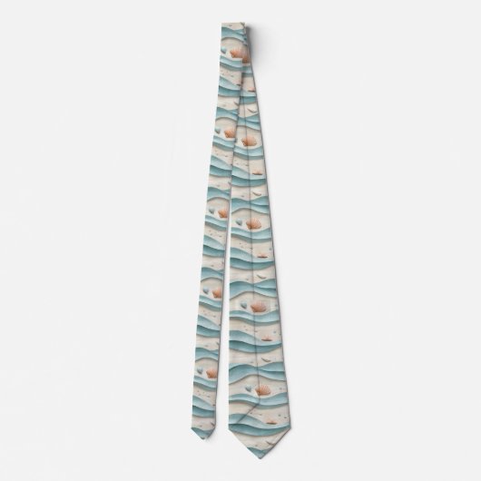 Minimale Boho Strand Patroon Stropdas (Achterkant)
