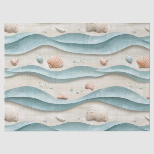 Minimale Boho-strandpatroon Tissuepapier (Voorkant)