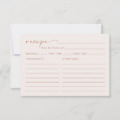 Minimale Boho, Terracotta, Vrijgezellenfeest Recep (Voorkant)