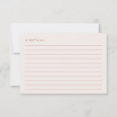 Minimale Boho, Terracotta, Vrijgezellenfeest Recep (Achterkant)