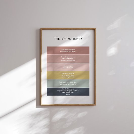 Minimale boho the Lord's gebedsposter Poster