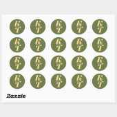 Minimale boho Wedding Monogram Stickers (Vel)