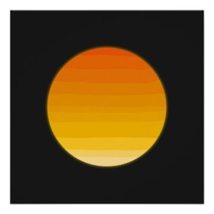Minimale Boho Zon Lijnkunst Esthetische Zonnesch Perfect Poster