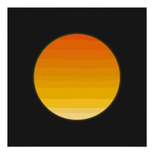 Minimale Boho Zon Lijnkunst | Esthetische Zonnesch Perfect Poster (Voorkant)
