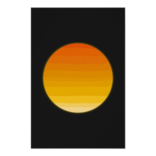 Minimale Boho Zon Lijnkunst | Esthetische Zonnesch Perfect Poster (Voorkant)