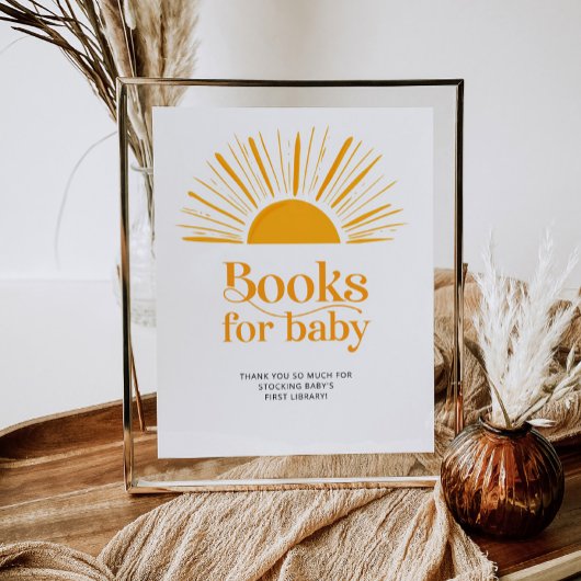 Minimale boho-zonneboeken voor baby poster