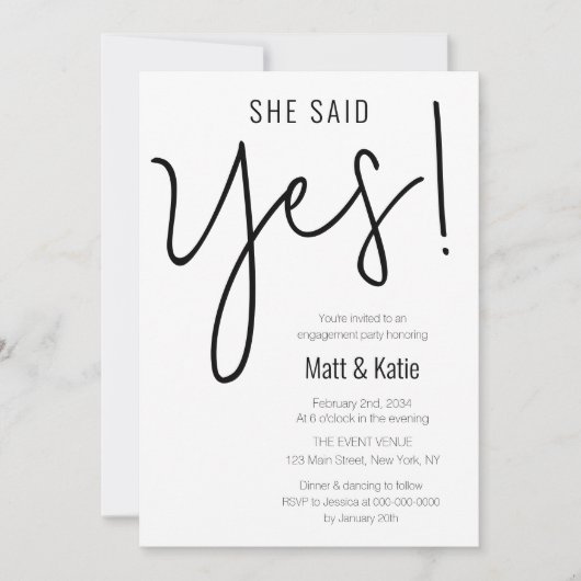 Minimale boodschap: ja, ja, partij kaart (Voorkant)