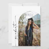 Minimale boog afstudeerfeest met foto kaart (Voorkant)