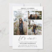 Minimale boog afstudeerfeest met foto kaart (Achterkant)