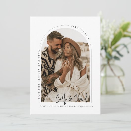 Minimale boog Bewaar de uitnodiging (Staand voorkant)