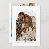 Minimale boog Bewaar de uitnodiging (Voorkant / Achterkant)