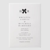 Minimale boog Initialen bruiloft Vellum Uitnodigingen (Voorkant)