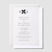 Minimale boog Initialen bruiloft Vellum Uitnodigingen (Offset)