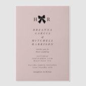 Minimale boog Initialen bruiloft Vellum Uitnodigingen (Voorkant)