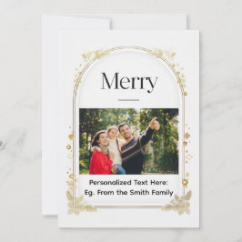 Minimale boog “Merry” Vakantiekaart met voorzijde Feestdagenkaart