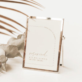 Minimale boog Moderne bruiloft Gereserveerd Kaart