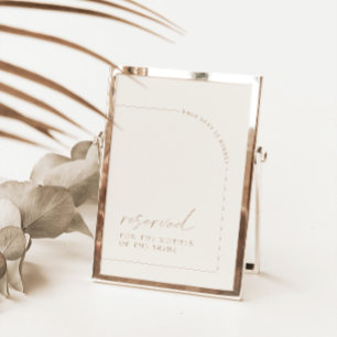 Minimale boog Moderne bruiloft Gereserveerd Kaart