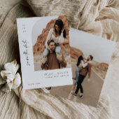 Minimale boog Save The Date Script Fotokaart
