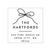 Minimale boog Schattigee eenvoudige familienaam re Rubberstempel (Afrduk)