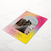 Minimale boog sparen de Datum Ombre Folie Uitnodiging (Gedraaid)