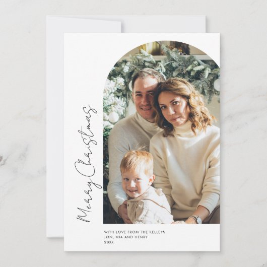 Minimale boog van het midden met kerstkaart (Voorkant)