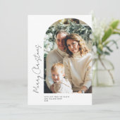 Minimale boog van het midden met kerstkaart (Staand voorkant)