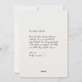 Minimale boogfoto Elegant pasgetrouwd Feestdagenkaart (Achterkant)