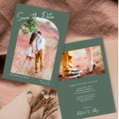 Minimale booggroene moderne foto Opslaan Datum Kaart