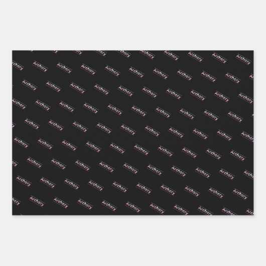 Minimale boogschieten - Roze Arch Inpakpapier Vel (Voorkant 3)