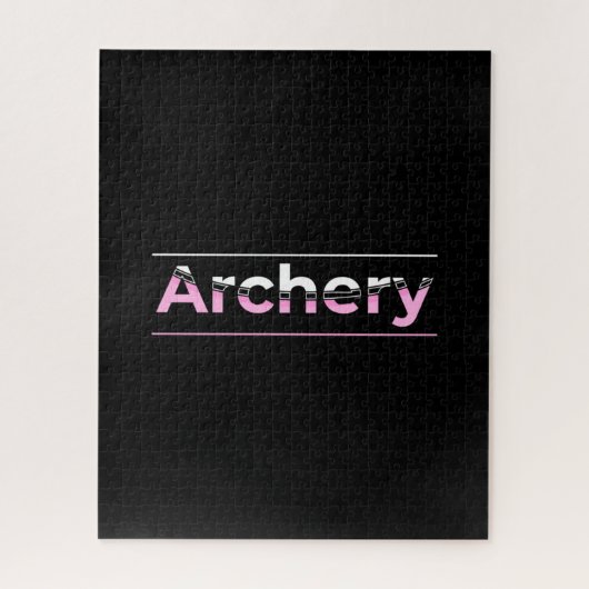 Minimale boogschieten - Roze Arch Legpuzzel (Verticaal)