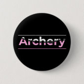 Minimale boogschieten - Roze Arch Ronde Button 5,7 Cm (Voorkant)