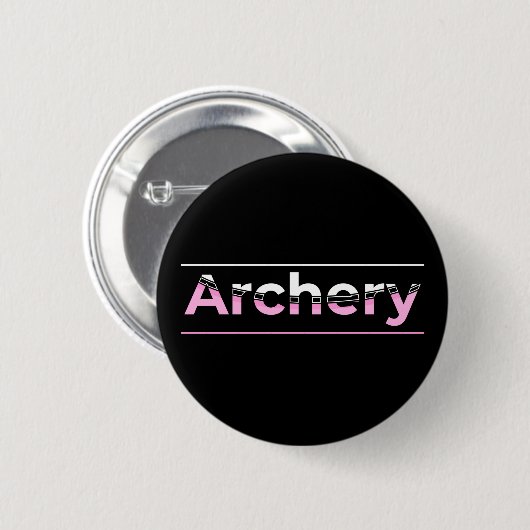 Minimale boogschieten - Roze Arch Ronde Button 5,7 Cm (Voorkant /achterkant)
