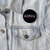 Minimale boogschieten - Roze Arch Ronde Button 5,7 Cm (In situ)