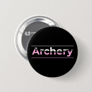 Minimale boogschieten - Roze Arch Ronde Button 5,7 Cm